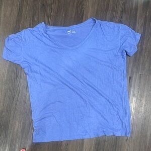 Aerie Oversized Plain Cobalt Casual Blue V-Neck Women's Top M